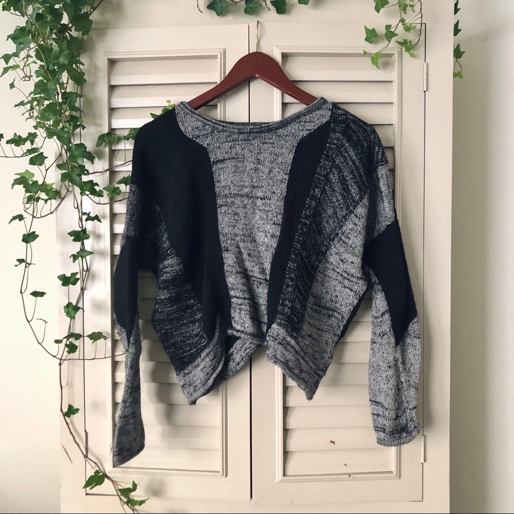 cropped wool + alpaca sweater